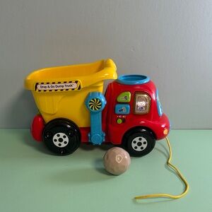 Vtech Drop And Go Dump Truck with Pull String, Kids Interactive Truck Toy